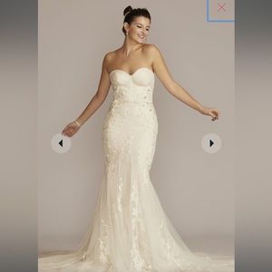 NWT sparkling corset bodice mermaid Wedding Dress